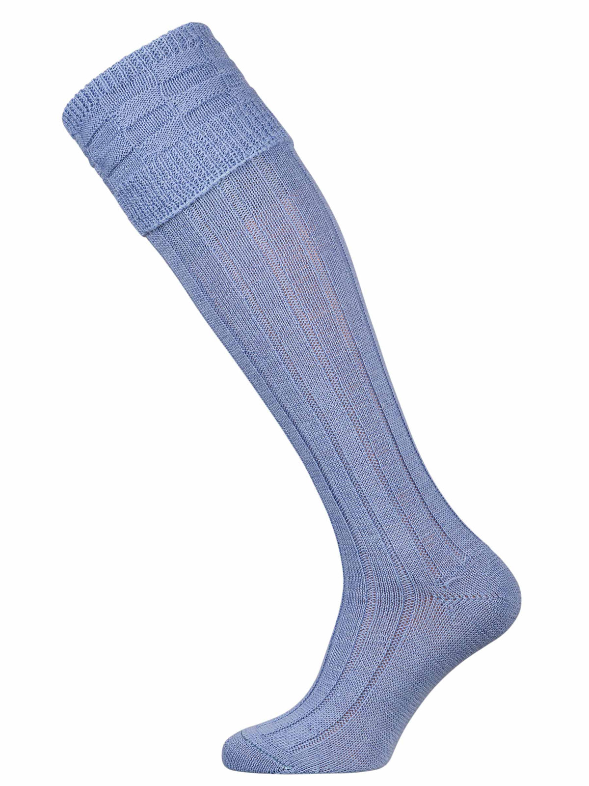 Baby blue woollen shooting sock 