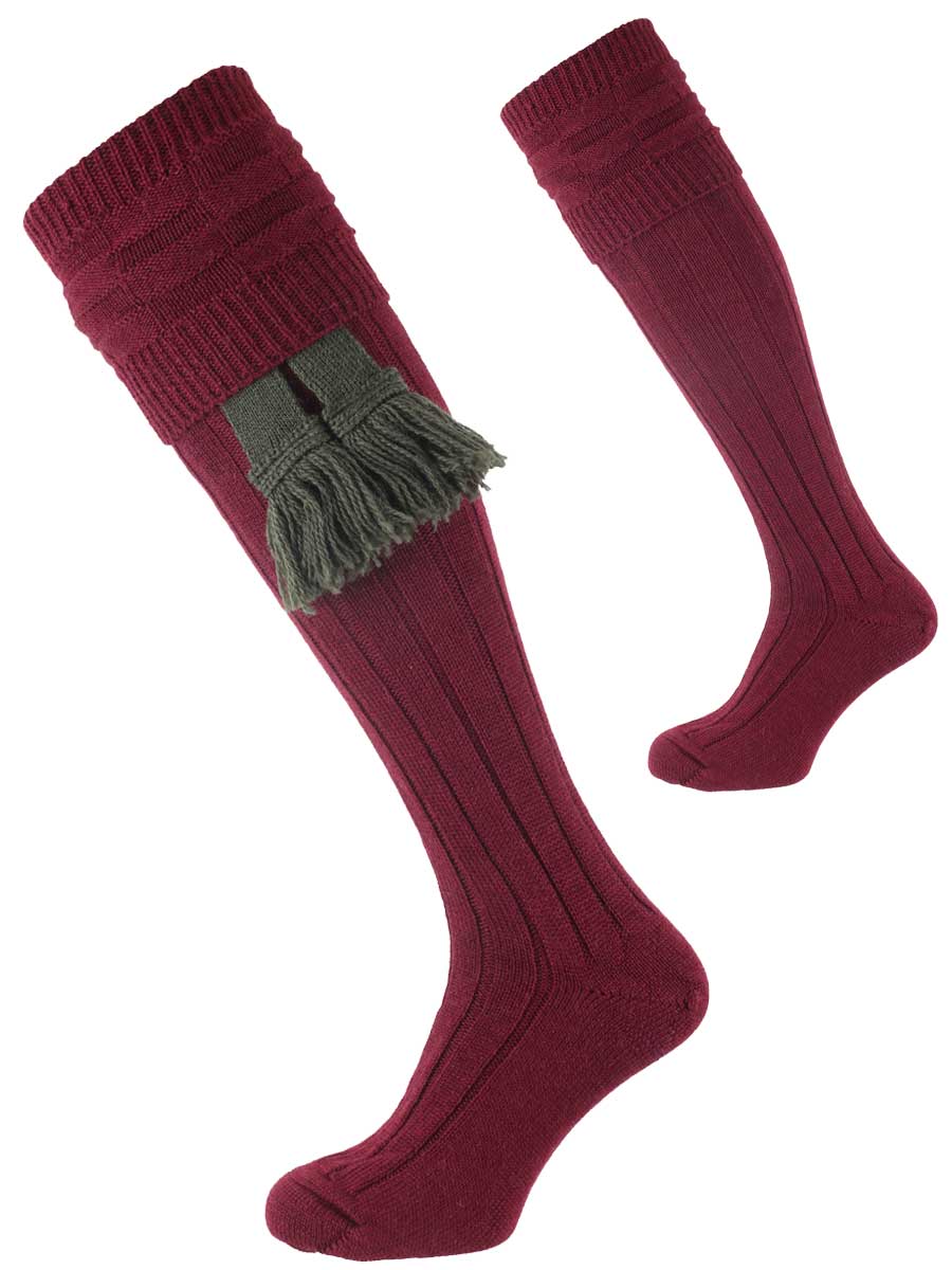 The Portland Shooting Sock, Burgundy