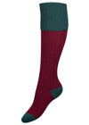 The Lady Lomond Shooting Sock, Cherry Bomb & Forest