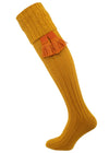 The Harris Extra Long Leg Cable Top Shooting Sock, Gold