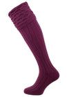 The Crown Merino Wool Shooting Sock, Damson