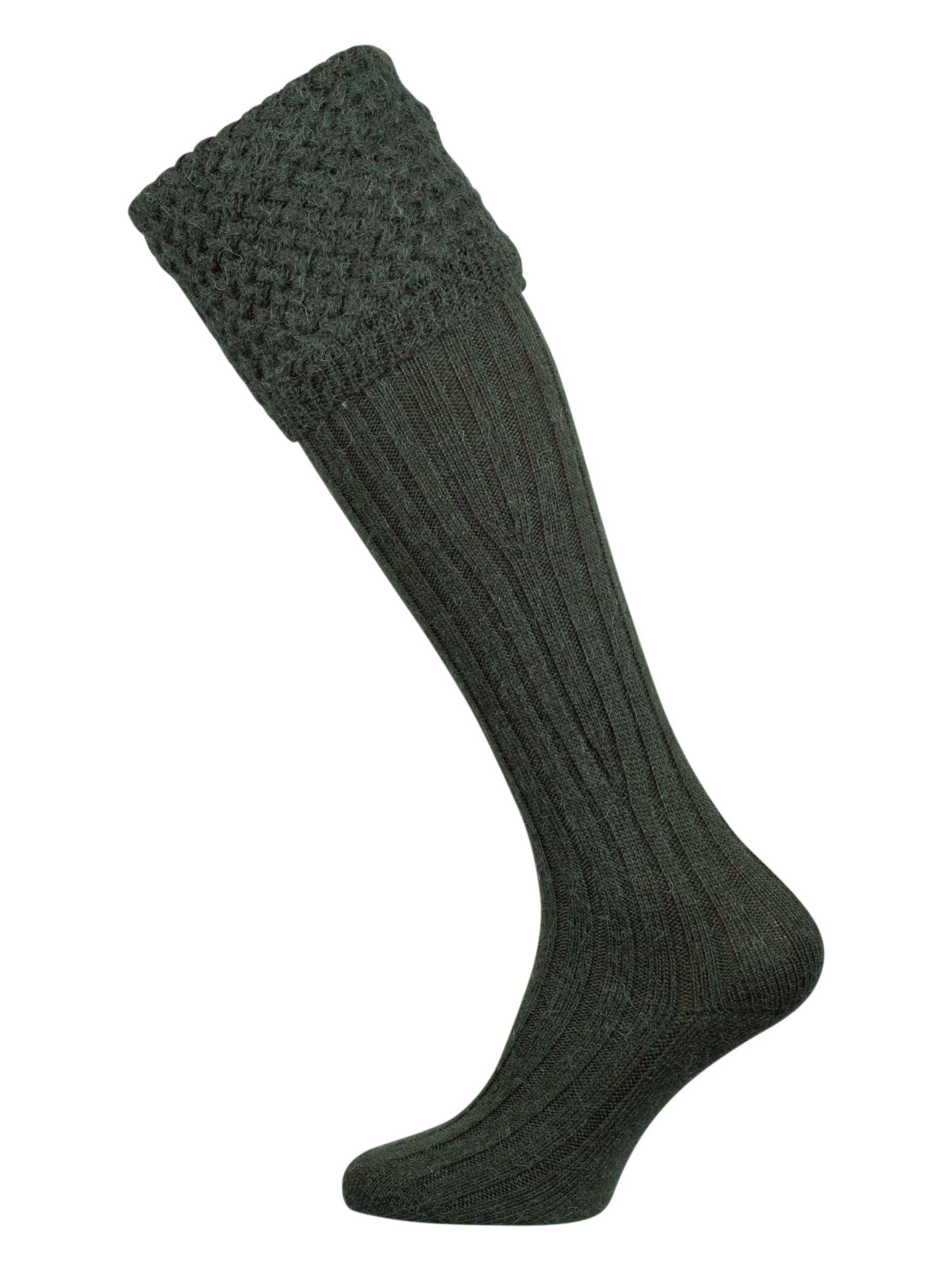 The King Alpaca Blend Shooting Sock, Militaire