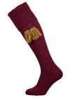 The Savile Merino Wool Shooting Sock, Burgundy