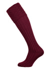 The Savile Merino Wool Shooting Sock, Burgundy