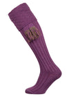 The Savile Merino Wool Shooting Sock, Damson