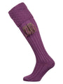 The Savile Merino Wool Shooting Sock, Damson