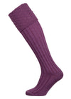 The Savile Merino Wool Shooting Sock, Damson