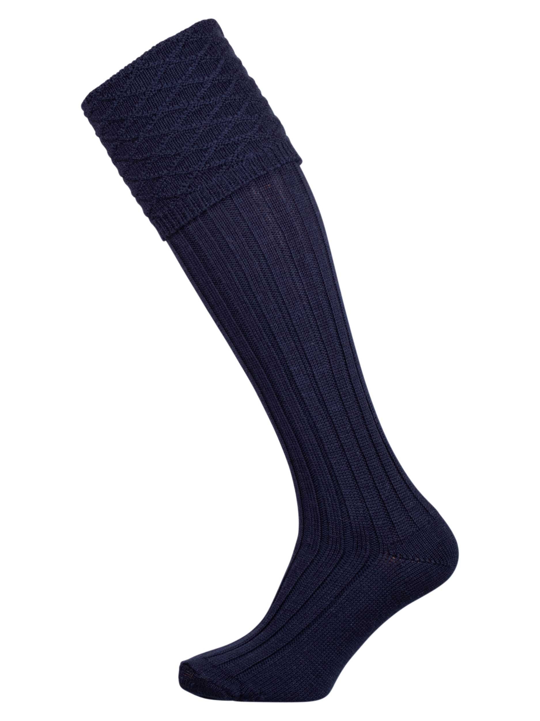 The Savile Merino Wool Shooting Sock, Navy