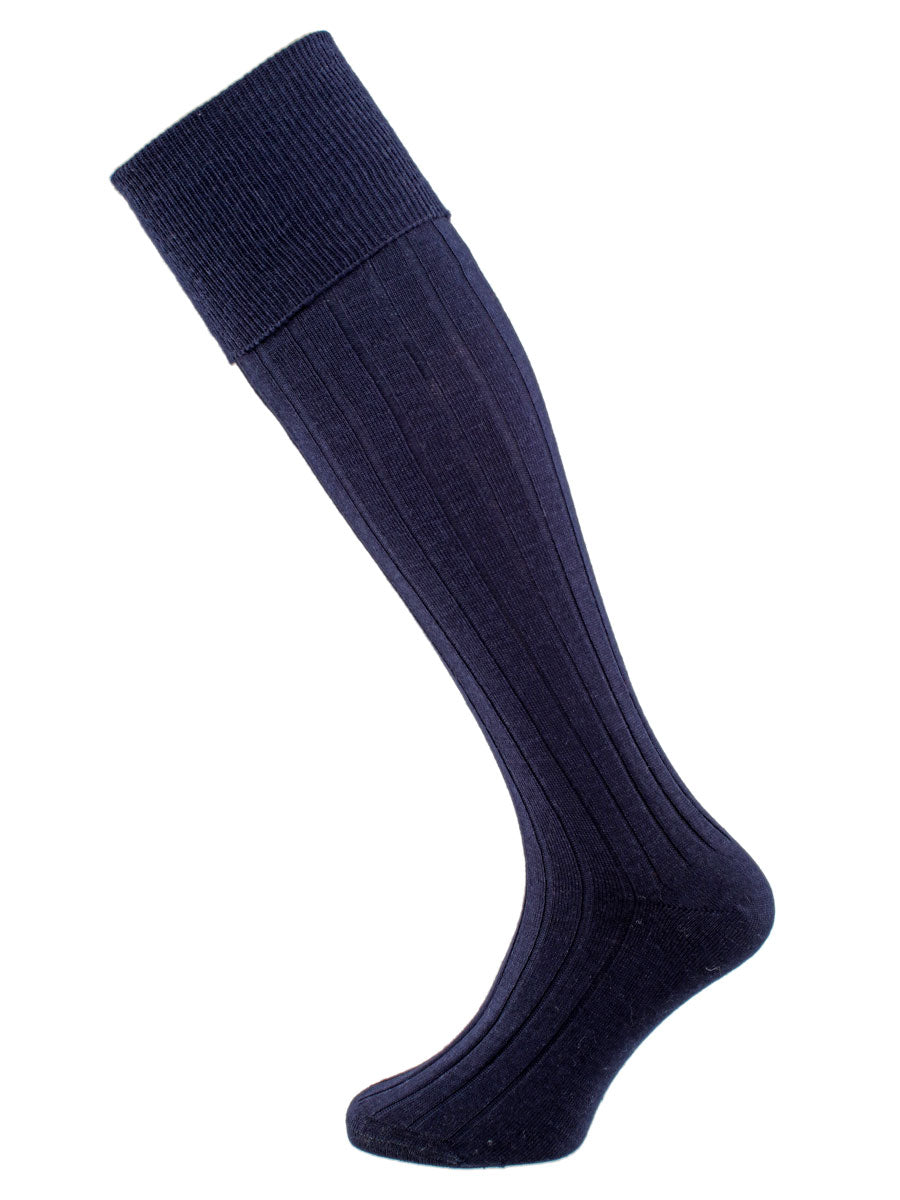 The Flint Lightweight Shooting Sock, Mid-Navy