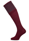 Merino wool shooting sock in burgundy 
