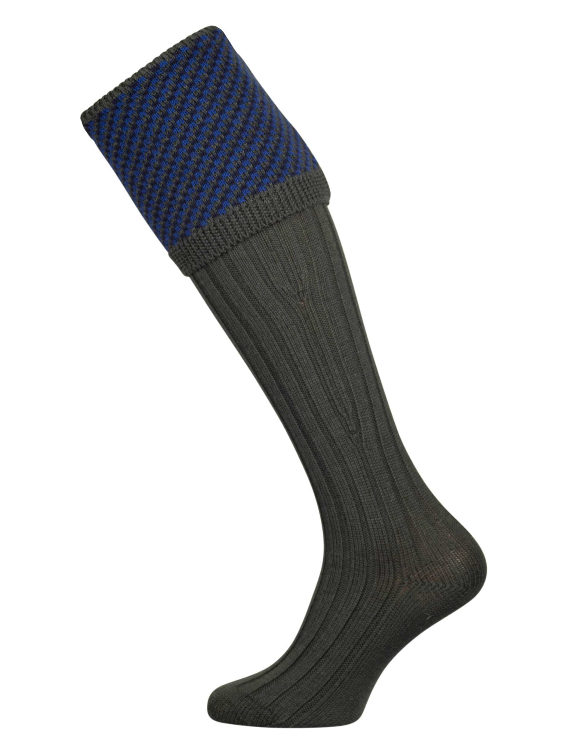 Merino wool shooting sock in dark green 