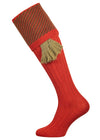 Merino wool shooting sock in orange 
