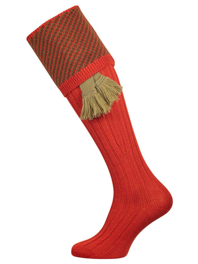 Merino wool shooting sock in orange 