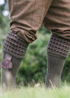 The Honeycomb Shooting Sock with Garter, Bracken