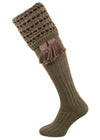 The Honeycomb Shooting Sock with Garter, Bracken