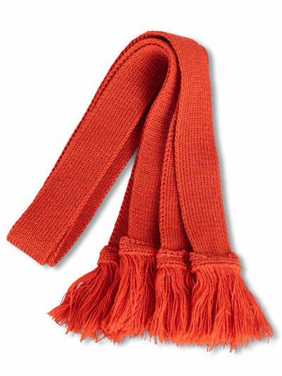 Orange Plain Merino Wool Garter Ties