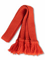 Orange Plain Merino Wool Garter Ties