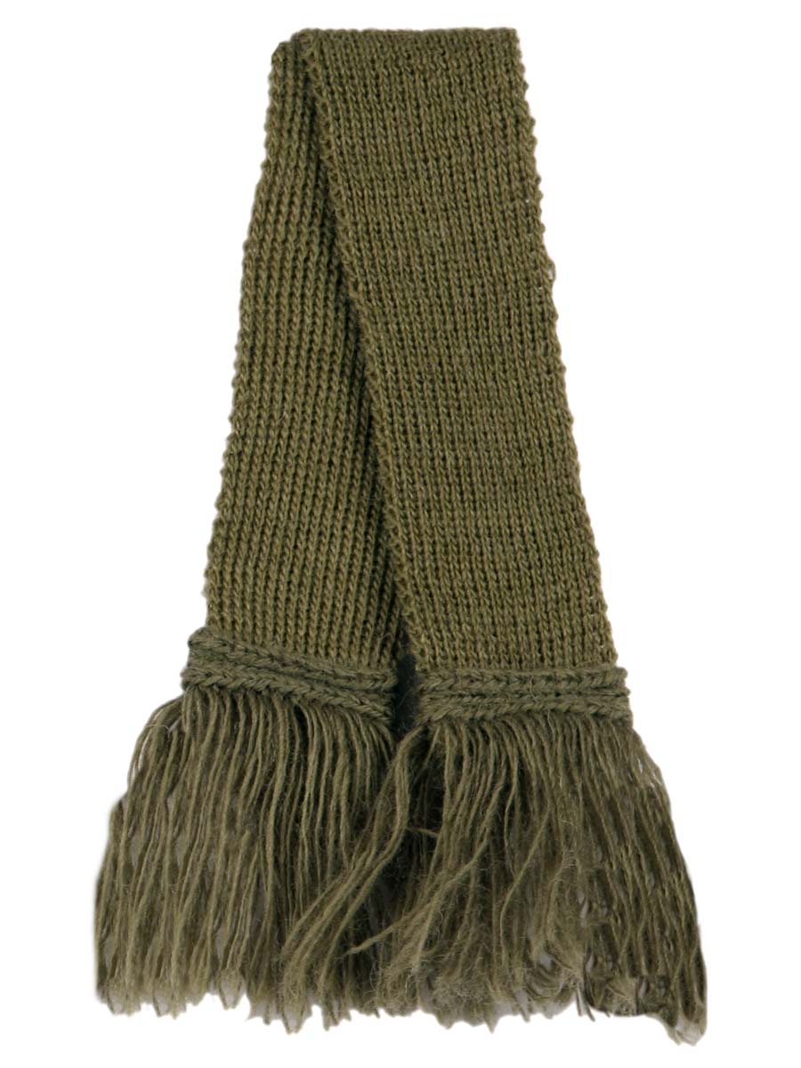 Olive Premium Wool Garter Ties