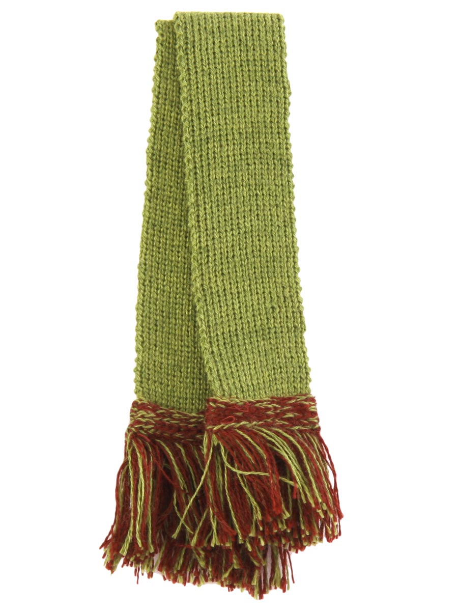 Two-Tone Moss & Burgundy Garter Ties