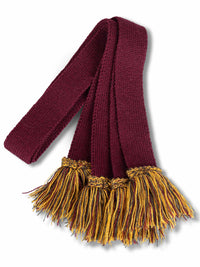 Burgundy Contrast Fringe, Merino Wool Garter Ties