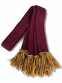 Burgundy Contrast Fringe, Merino Wool Garter Ties