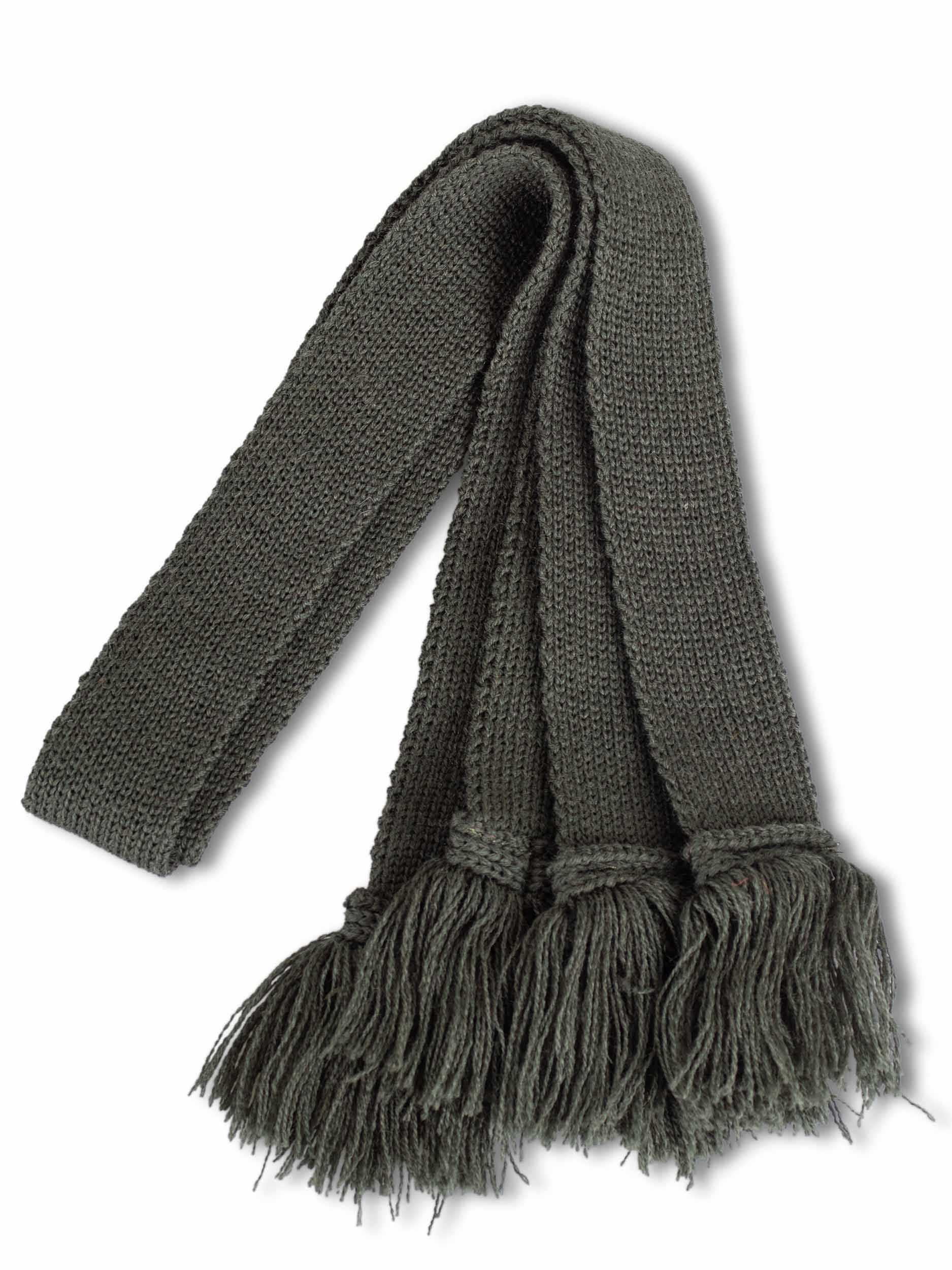 Hunter Green Plain Merino Wool Garter Ties