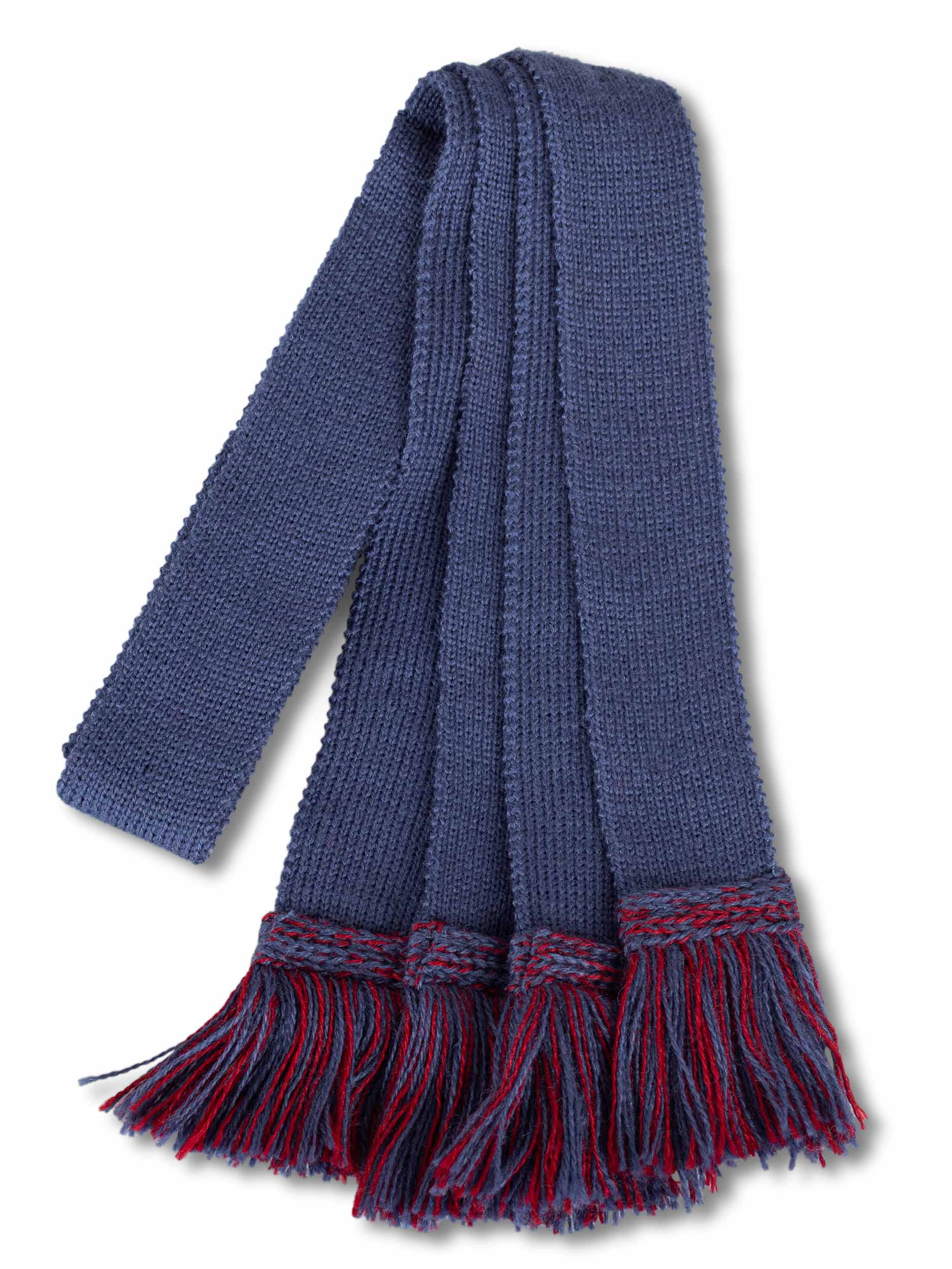 St Andrews Blue & Brick Red, Shooting Sock Garter Ties | The Shooting Sock Co