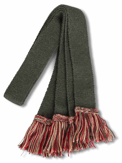 Spruce with Spruce, Brick Red & Camel, Shooting Sock Garter Ties | The Shooting Sock Co