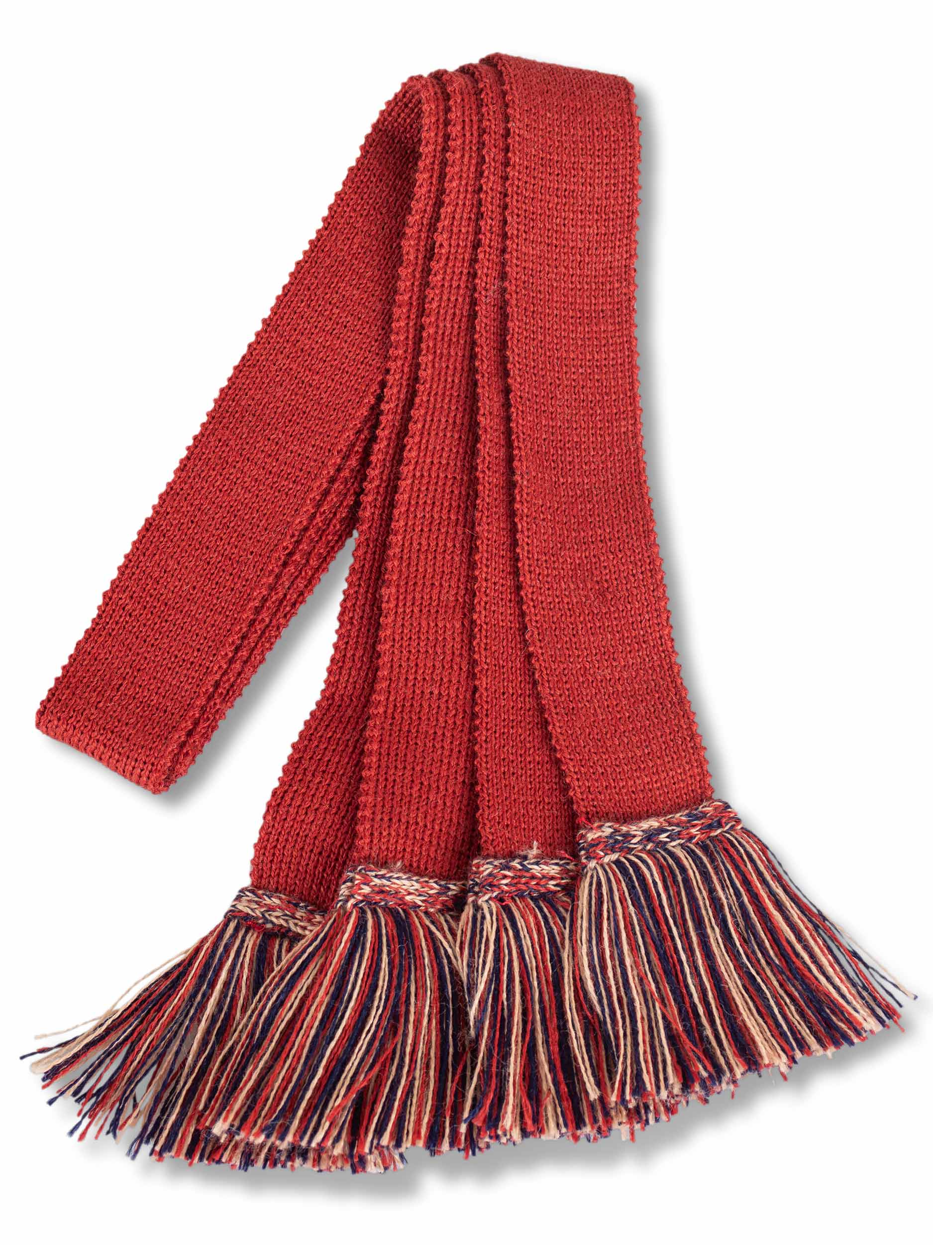 Chestnut with Chestnut, Navy & Camel, Shooting Sock Garter Ties | The Shooting Sock Co