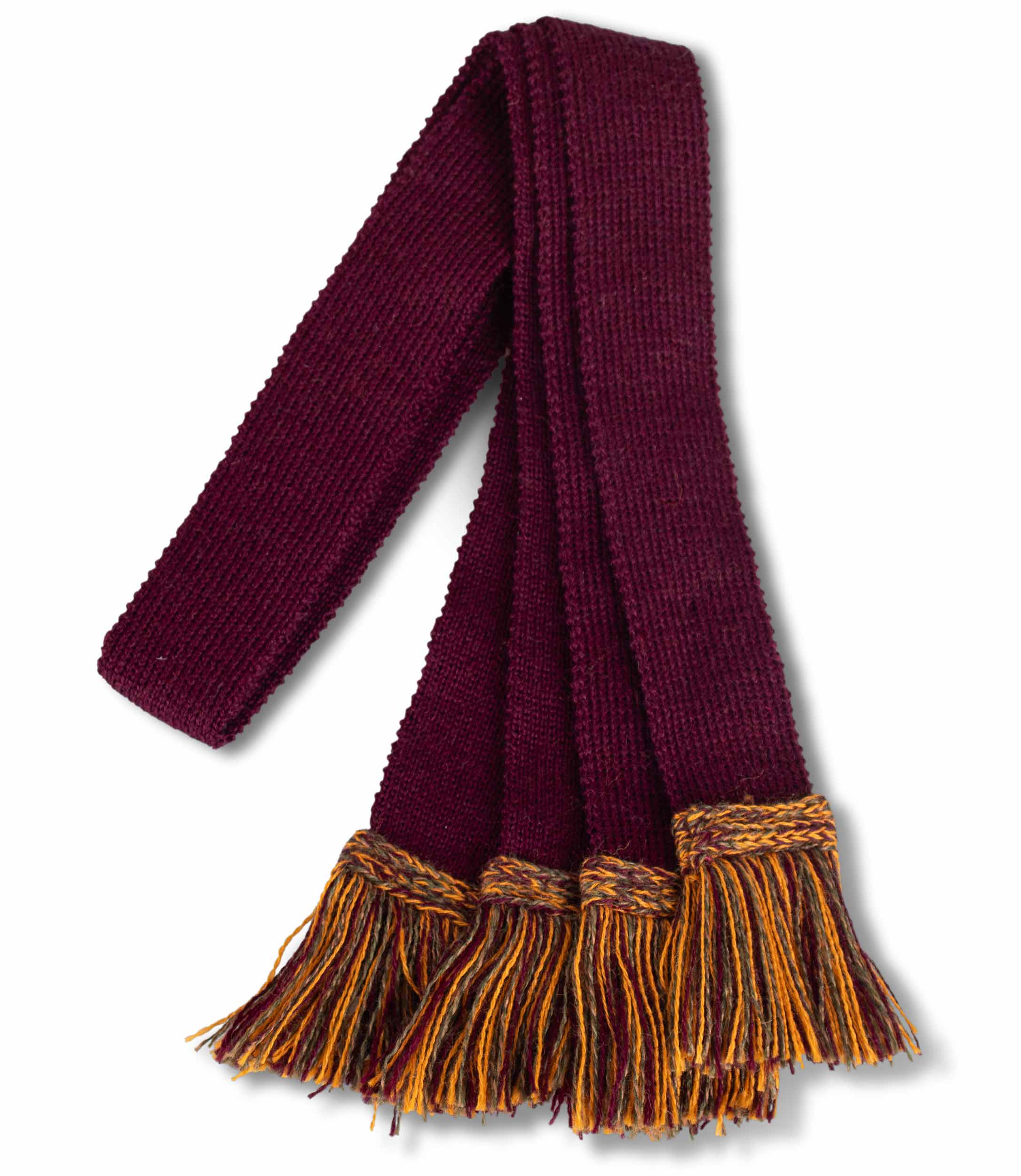 Mulberry with Mulberry, Ochre & Bracken, Shooting Sock Garter Ties | The Shooting Sock Co