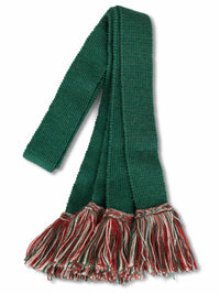 Emerald Green with Emerald Green, Paprika & Oatmeal, Shooting Sock Garter Ties | The Shooting Sock Co