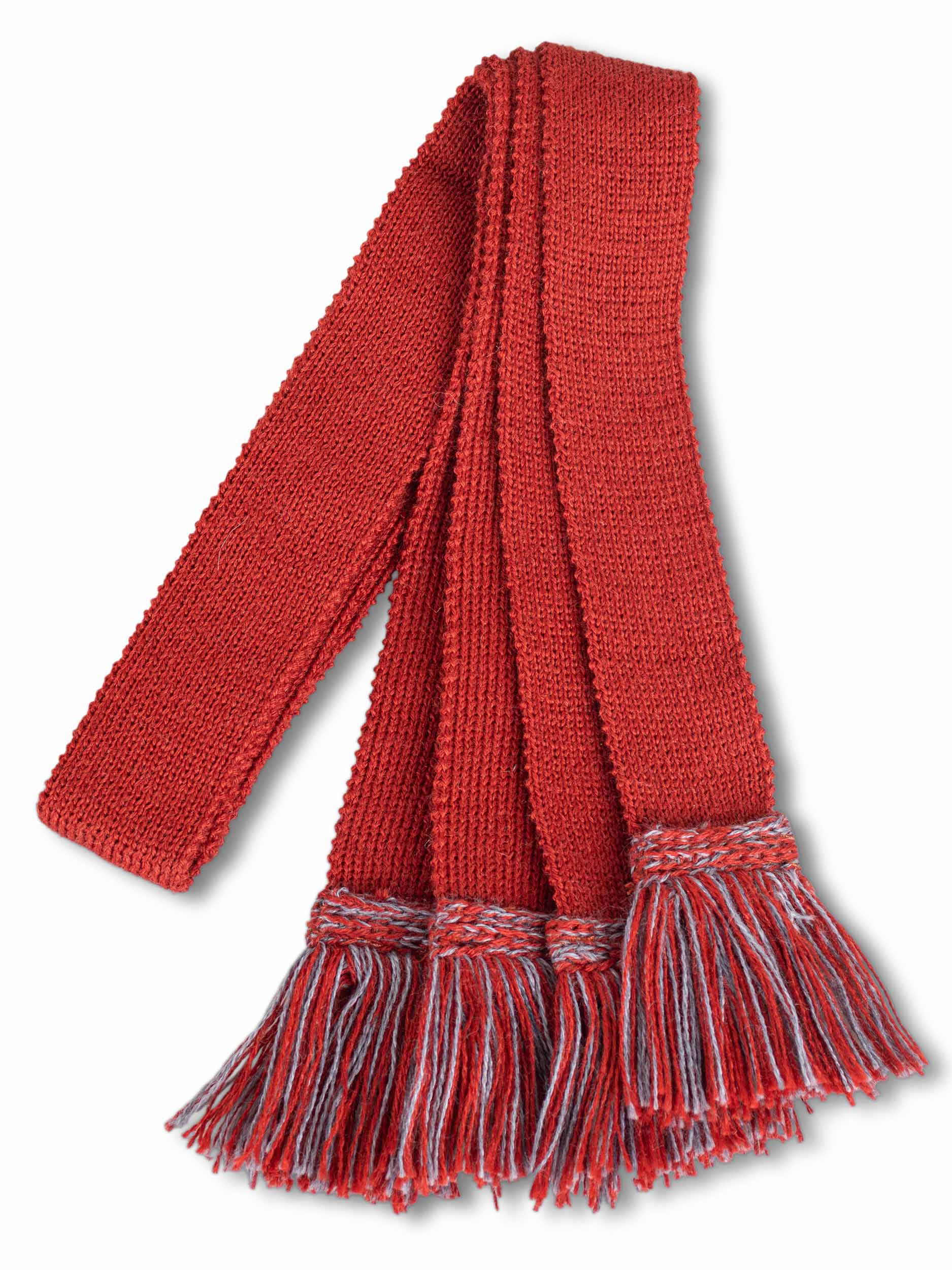 Paprika & Mid Grey, Shooting Sock Garter Ties | The Shooting Sock Co