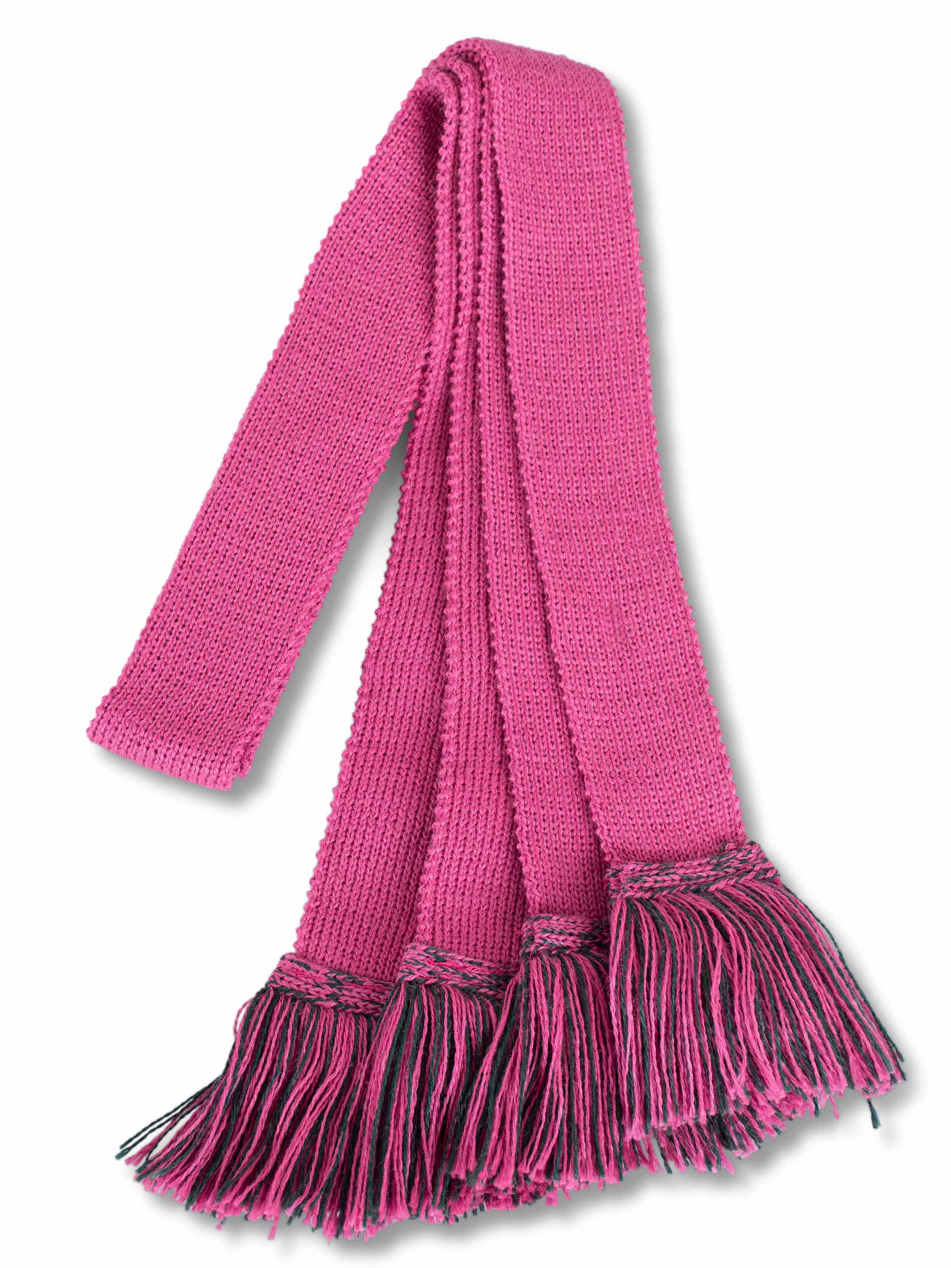 Pink & Forest Green, Shooting Sock Garter Ties | The Shooting Sock Co