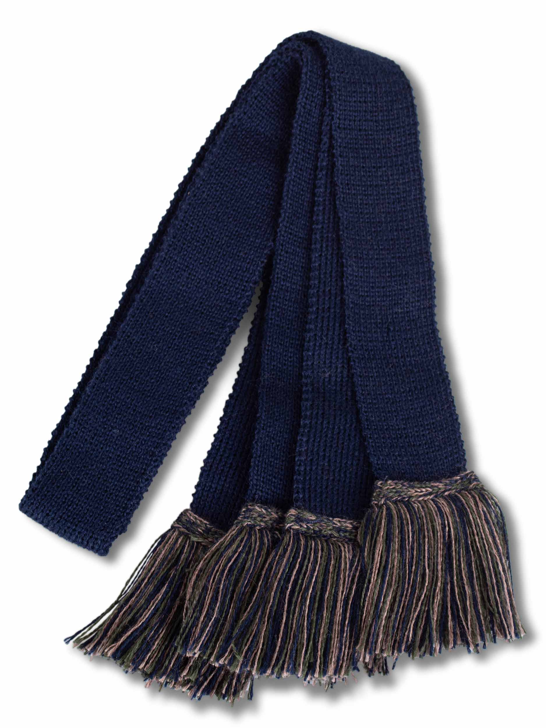 Navy with Navy, Spruce & Bison, Shooting Sock Garter Ties | The Shooting Sock Co