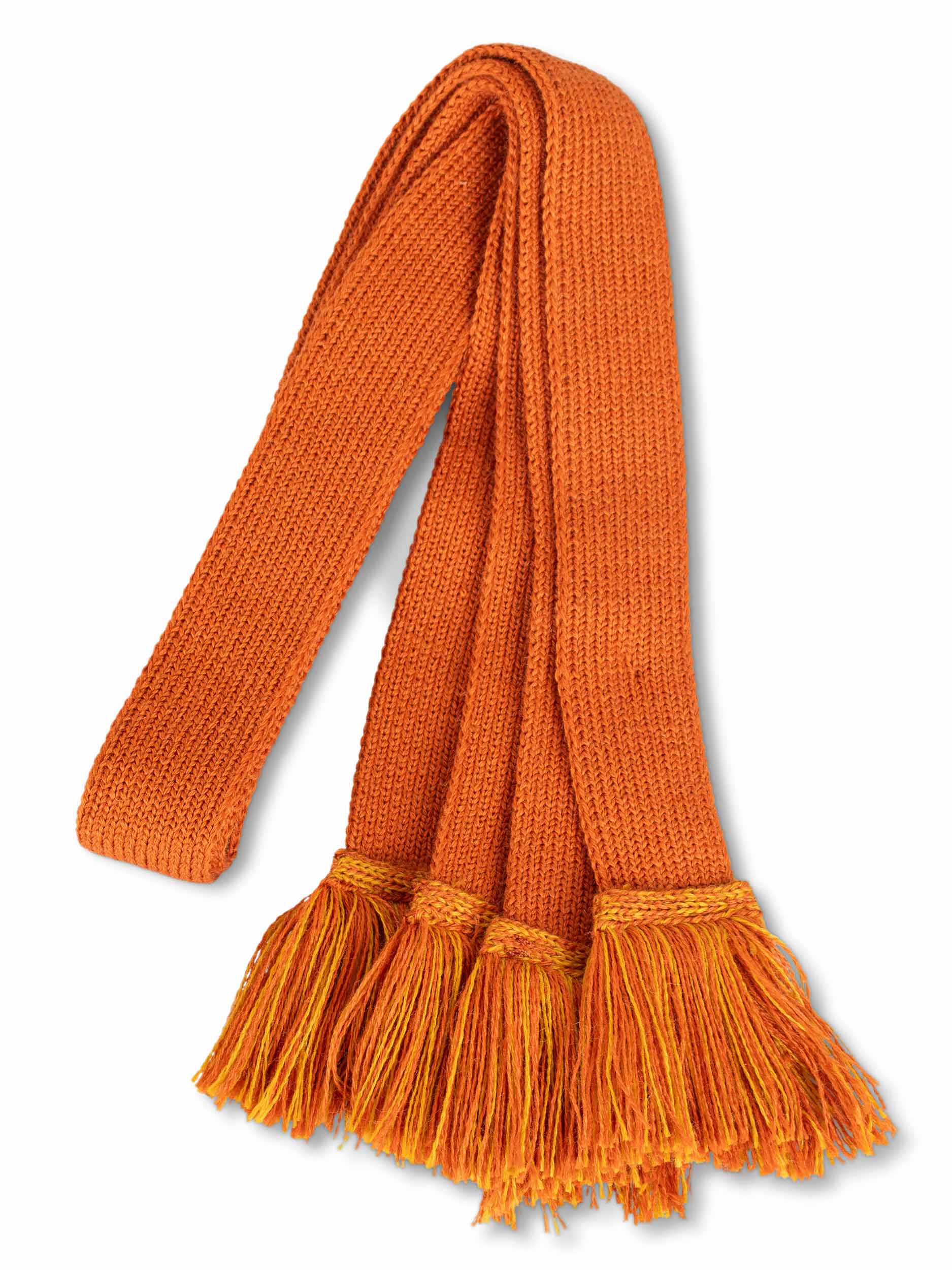 Burnt Orange & Gold, Shooting Sock Garter Ties | The Shooting Sock Co