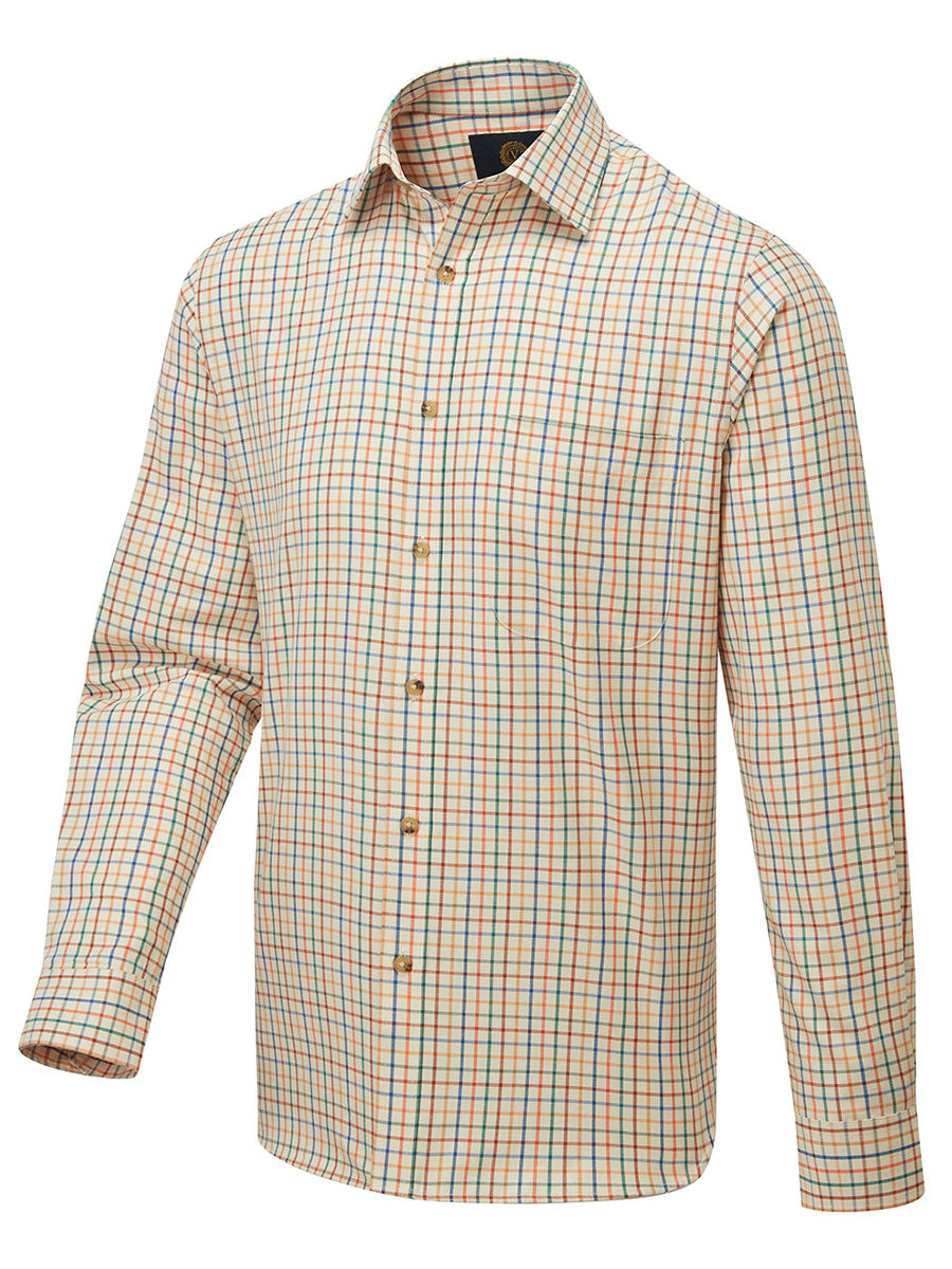 Viyella Classic Fit Men's 80/20 Tattersall Shirt, Autumn