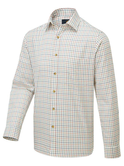 Viyella Classic Fit Men's 80/20 Tattersall Shirt, Plum