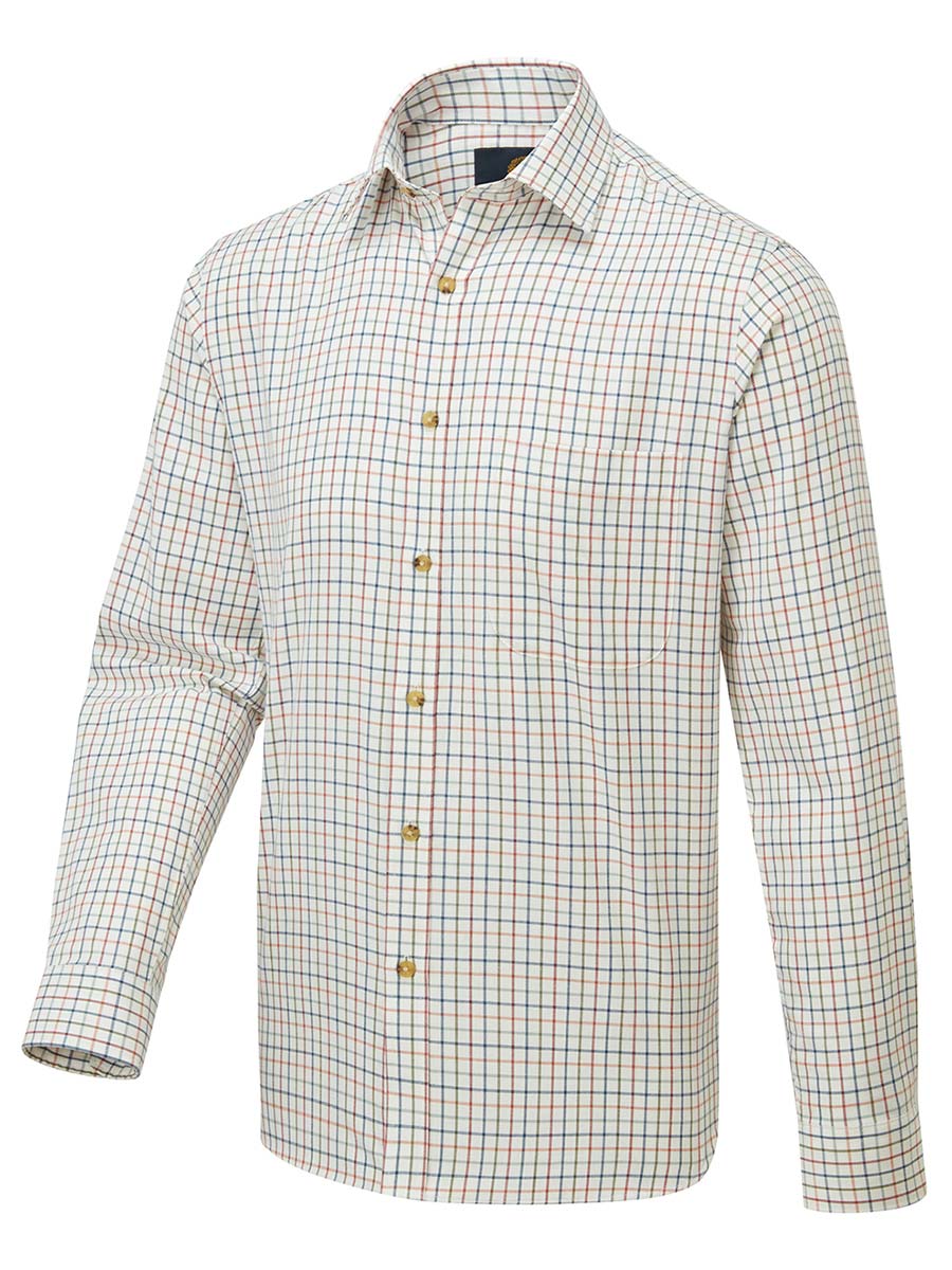 Viyella Classic Fit Men's 80/20 Tattersall Shirt, Plum