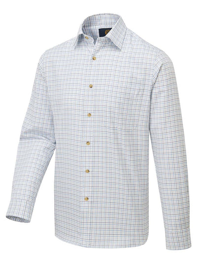 Viyella Classic Fit Men's 80/20 Mini Tattersall Shirt, Light Blue