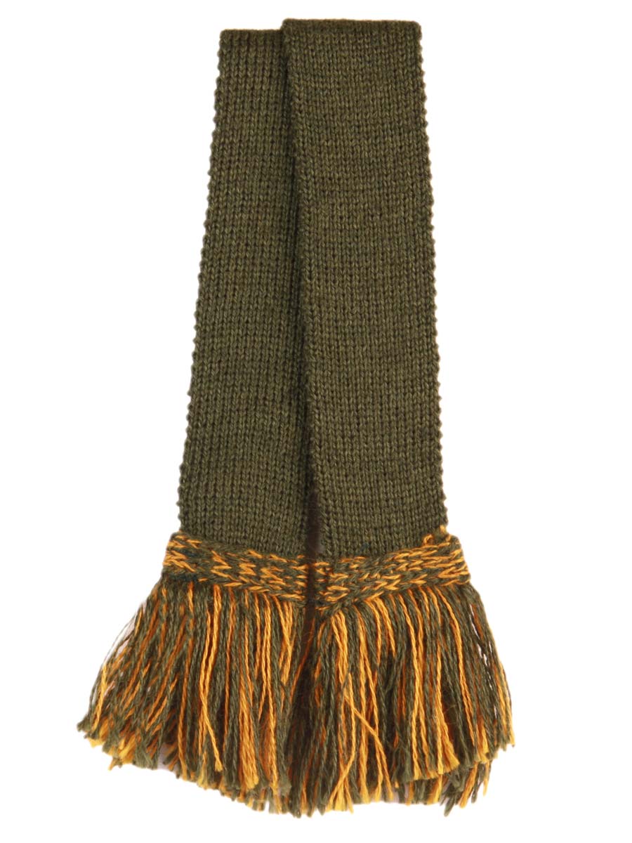 Two-Tone Spruce & Ochre Garter Ties