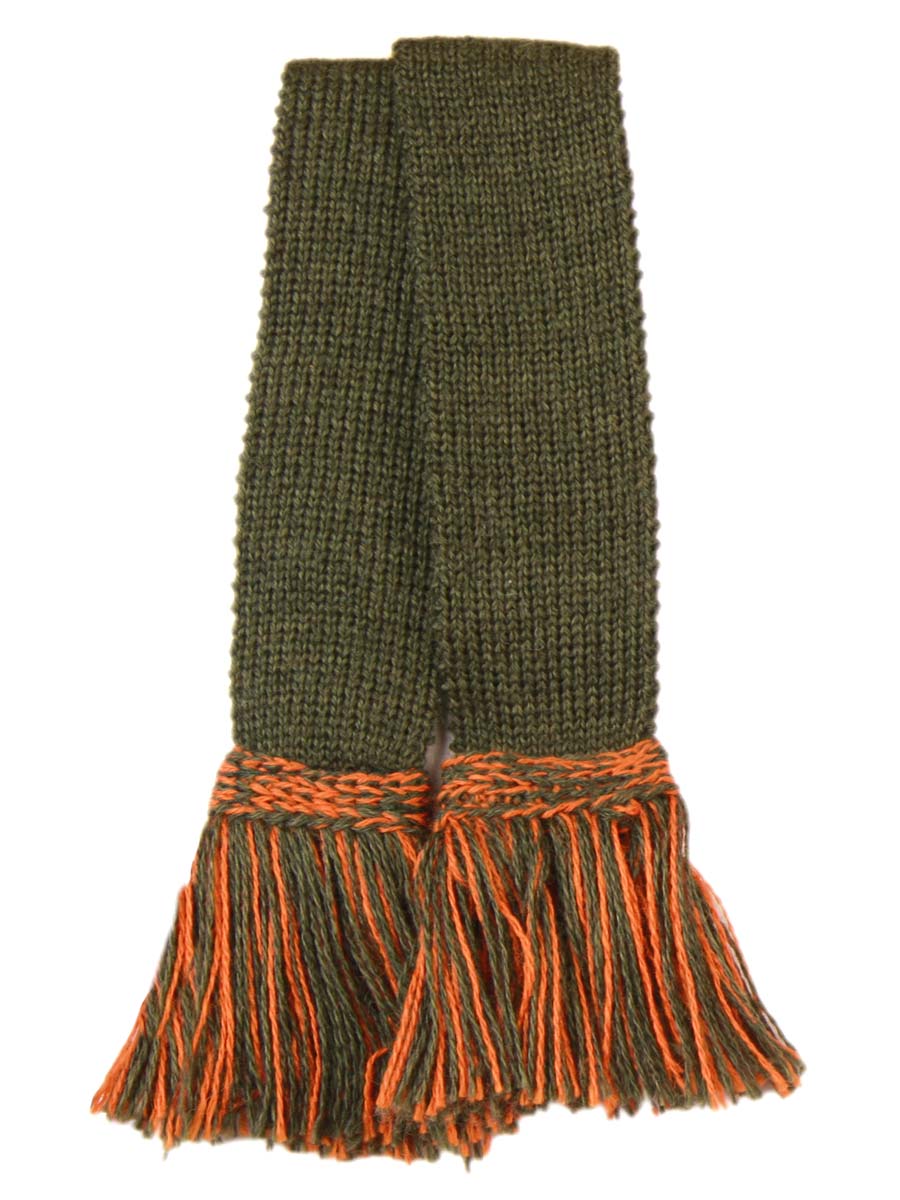 Two-Tone Spruce & Burnt Orange Garter Ties