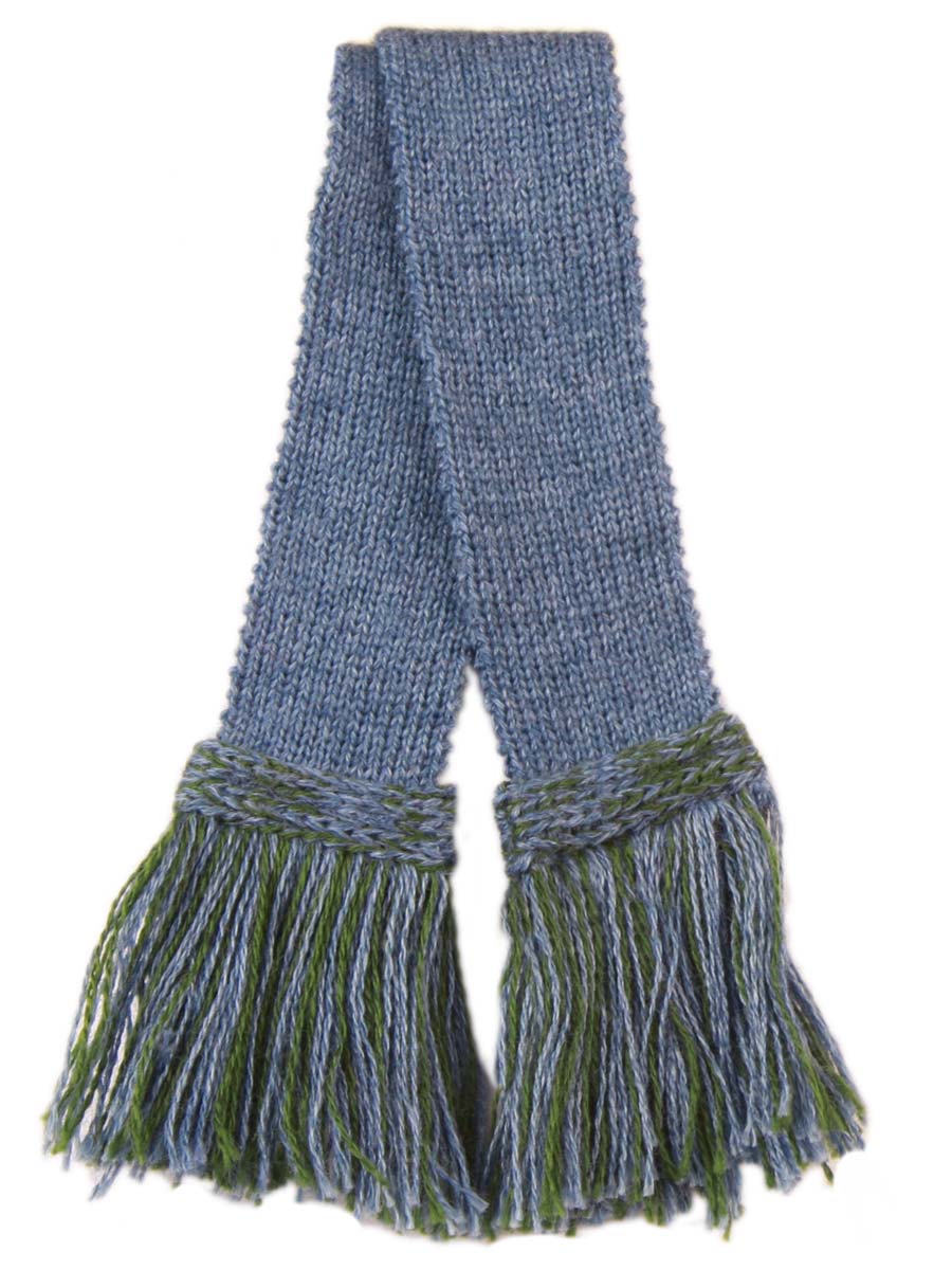 Two-Tone Blue Mix & Ivy Green Garter Ties