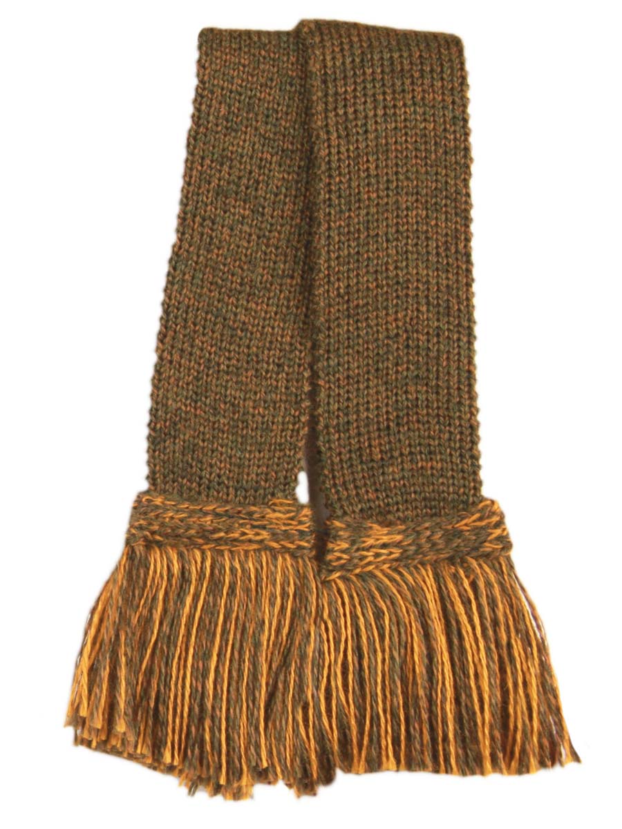 Two-Tone Bracken & Ochre Garter Ties