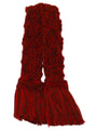 Basket Weave Merino Blend Garter - Merlot