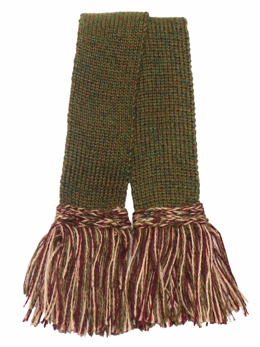 Tri Colour Bracken with Bracken, Burgundy & Oatmeal Garter Ties