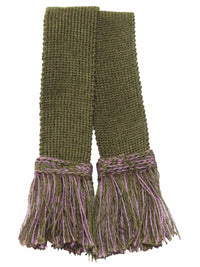Two-Tone Dark Olive & Lilac Garter Ties