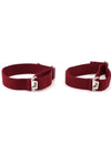 Burgundy, Soft Elasticated Fully Adjustable Sock Garters