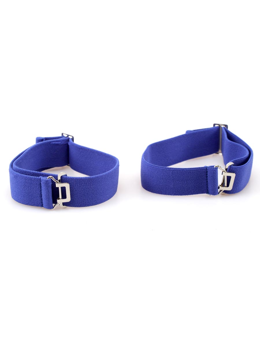 Royal Blue, Soft Elasticated Fully Adjustable Sock Garters