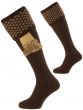 Dark Natural Boughton Shooting Sock from The House of Cheviot