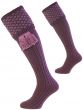Thistle and Lilac Boughton Shooting Sock from The House of Cheviot